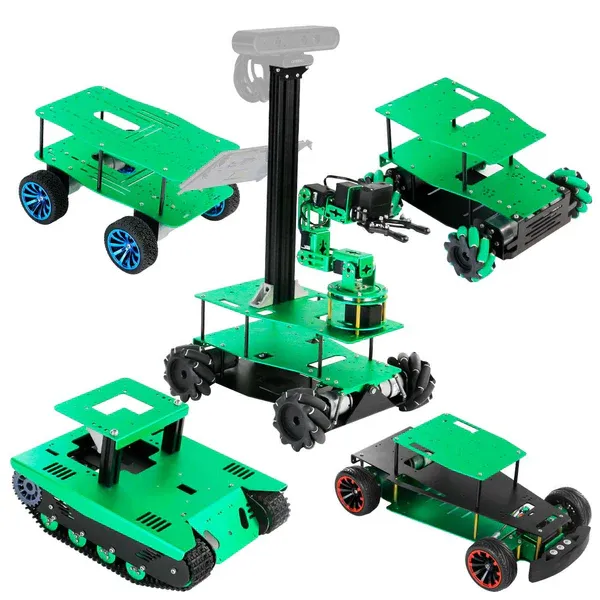 Yahboom Aluminum Alloy Robot Car Chassis ROS (Crawler+Robo Arm)