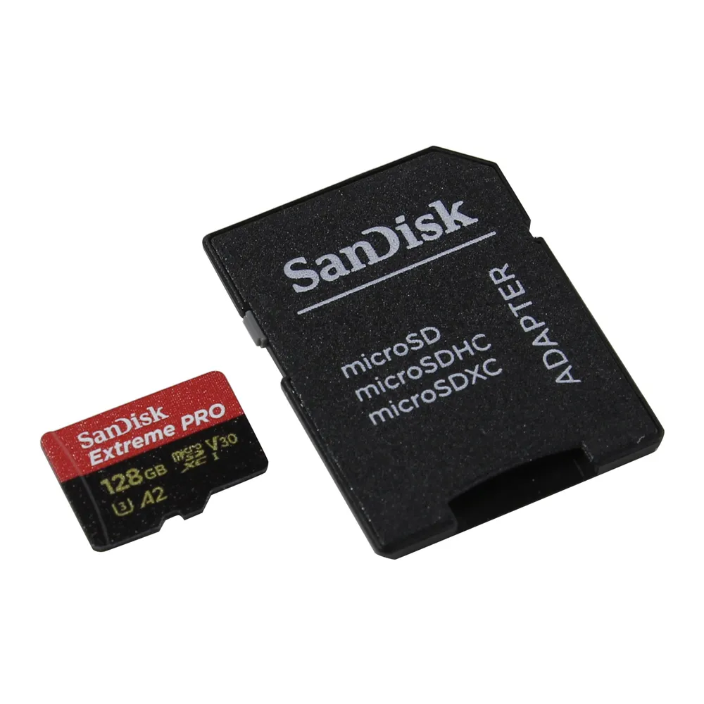 Memory card 128Gb SanDisk Extreme Pro microSDXC Class 10 UHS-I U3 V30 A2