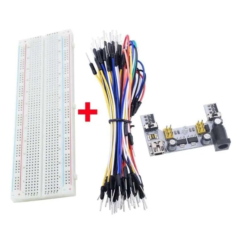 Test kit (power supply + development board 830 points MB-102 + wire set 65pcs) (Arduino)