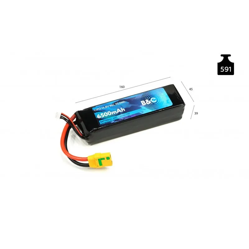 Battery LiPo B&C - 14.8v 6500 mAh 90 C