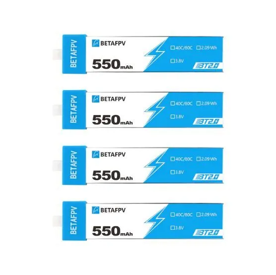 Batteries BetaFPV 550mAh 1S 40C LiHV (4 pcs)