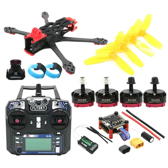Drone APEX 5 inch from carbon fiber FPV (DC) I6X IA6B Betaflight F4 V3S PLUS FC BLHeli 45A 3-6S 4-in-1 ESC 2205 CW CCW