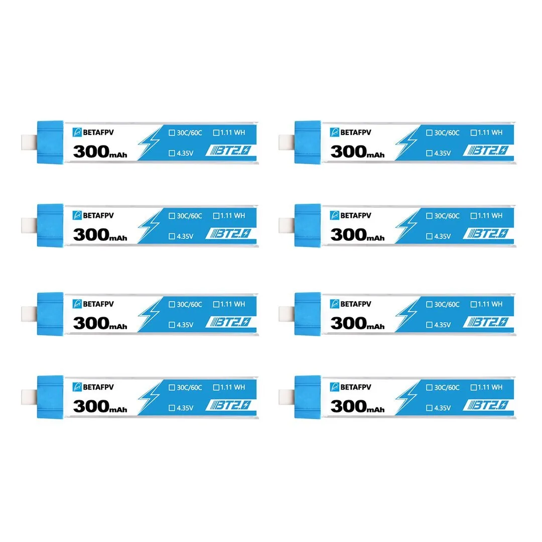 Batteries BetaFPV 300mAh 1S 30C LiHV (8pcs)