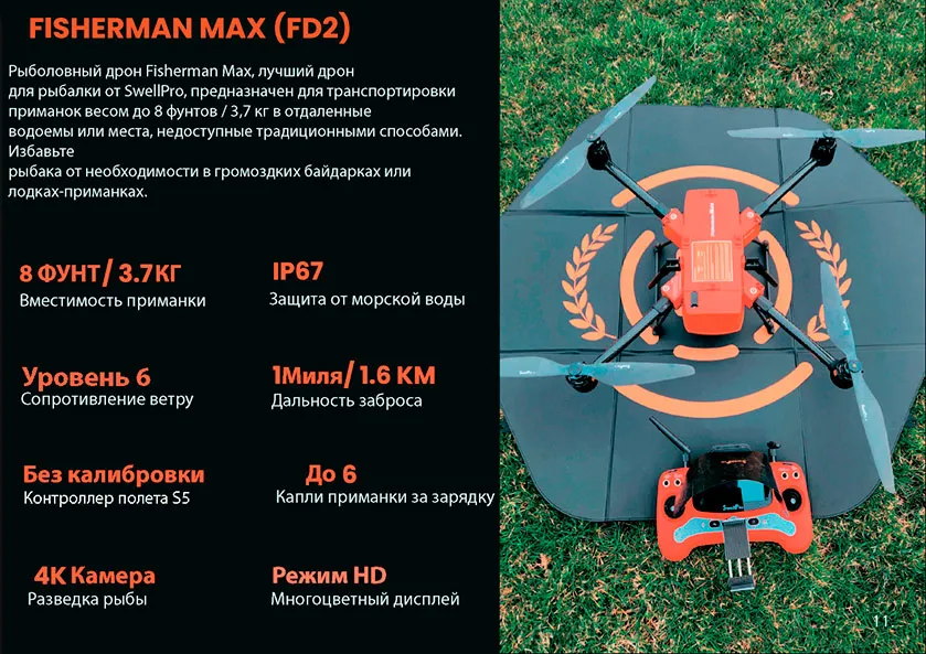 Waterproof drone SwellPro Fisherman Max (FD2)
