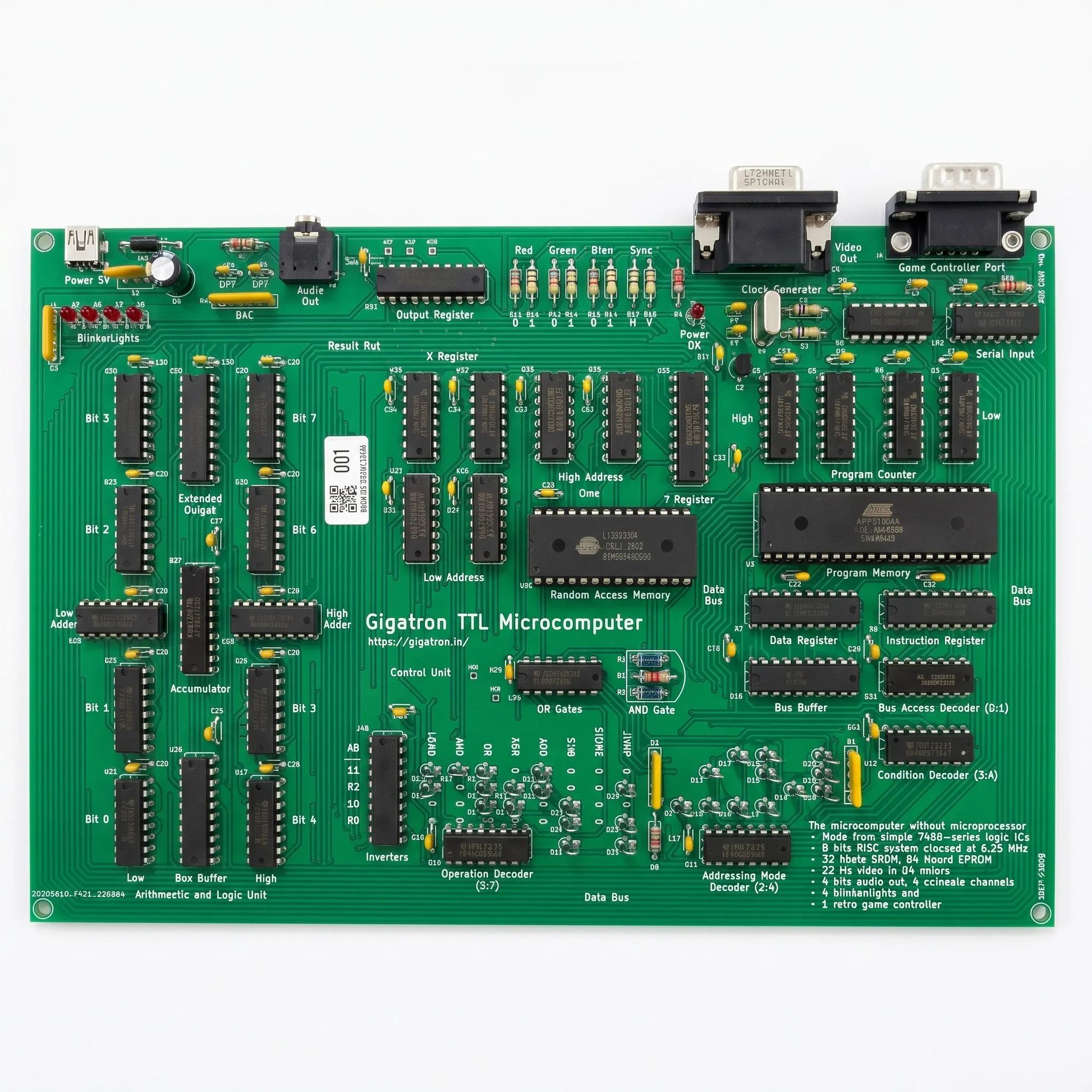 Microcomputer REE Gigatron TTL