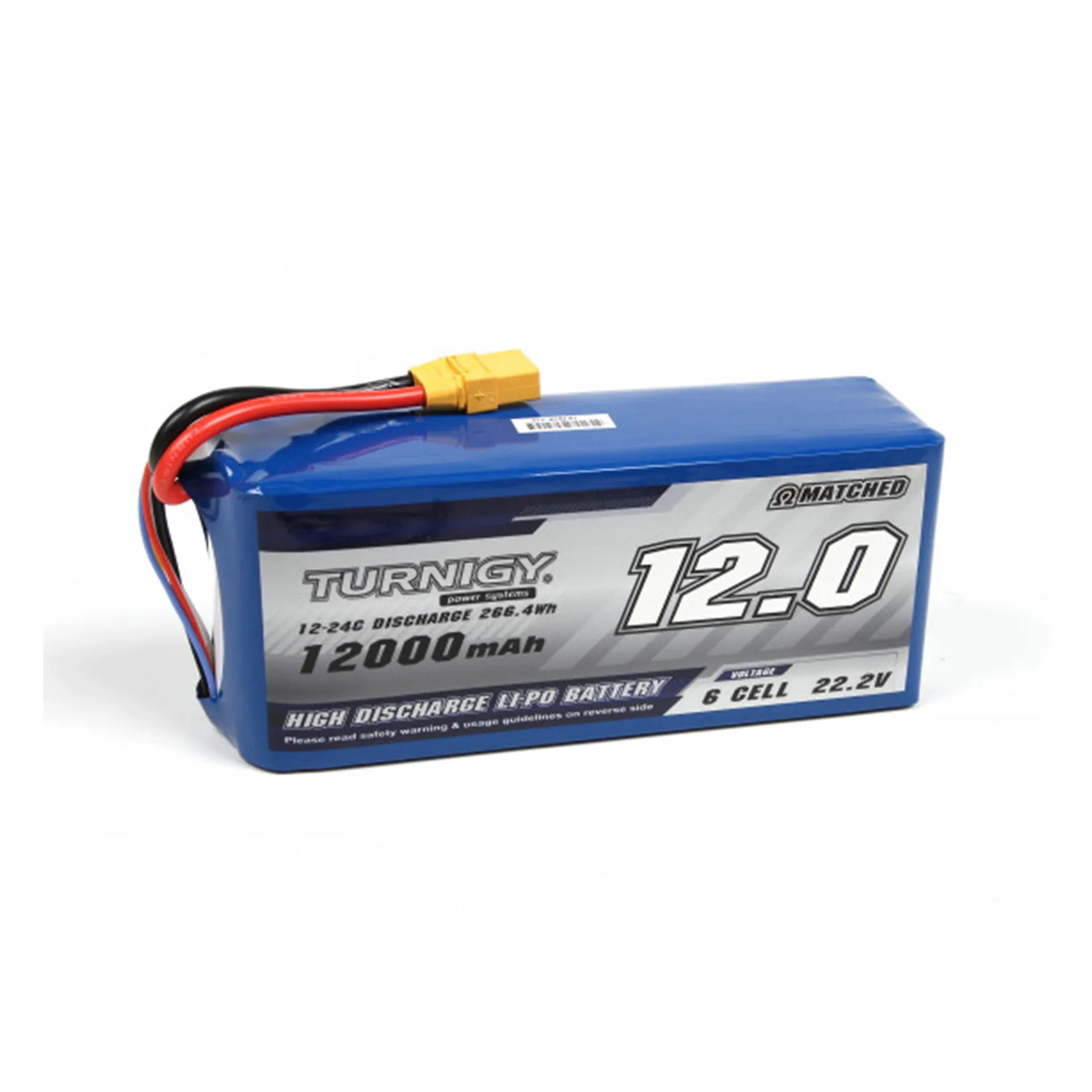 Turnigy High Capacity 12000mAh Battery 6S 12C LiPo Pack with XT90